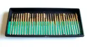 30pc TITANIUM DIAMOND BURR BITS 150 GRIT 1/8" SHANK