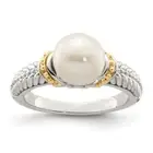 925 Sterling Silver 8mm Freshwater Cultured Pearl Statement Ring