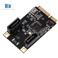 在飛比找蝦皮購物優惠-Mini PCIE 2 端口轉 SATA 3.0 擴展卡