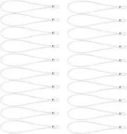 Eigell 20 Pieces Bungee Cord with Hooks Bungee Strap Portable Heavy Duty Tarp Tie 25cm Length for Tents Outdoor Tarps Hoses Patio, White