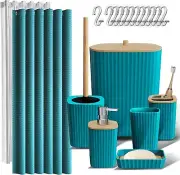 Bathroom Accessories Set - Teal Bathroom Set, 20PC Bathroom Accessory Set, Sh...