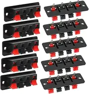 DRESSOOS 10pcs Stereo Speaker Terminal Connector Wire Clamps for Audio Equipment and LED Light Strips Easy Installation Reliable Hold for Sound Cables and Testing Applications
