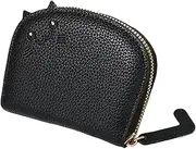 [yztju] Wallet Pouch, Pouch Wallet - Portable - Portable Credit Card Holder Cartoon Card Holder with Zipper for Girls and Women, black, Siehe Beschreibung, See description