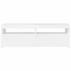 Tv Cabinet With Led Lights White 120X35x40 Cm Wood TV Stands & Entertainment Uni
