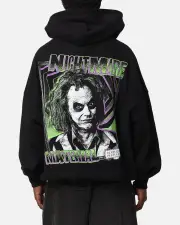 [GOAT CREW] Goat Crew X Beetlejuice Beetlejuice 2 Premium Vintage Hoodie Black - Size L L Black