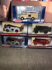Corgi 1:76 Scale Army Fire Service Bedford Green Goddess Job Lot Dennis Fire
