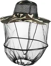 [FOYTOKI] 1pc Folding Camouflage Fishing Hat Insect Netting Lightweight Beekeeping Cap for Outdoor Hiking Fishing Breathable Design for Full Bug