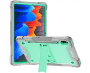 Silicone Case for Samsung Galaxy Tab S7 (SM-T870/T875/T878) Dual Layer Full Body Shockproof Protective Case -Green