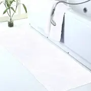 Large Bathroom Rug (24 x 72) Extra Soft and Absorbent Shaggy 24" x 72" White
