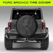 35" FORD BRONCO Spare Tire Cover with BACKUP CAMERA - Carbonized Gray Raptor