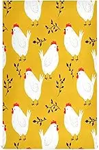 RPLIFE Cartoon Chickens Yellow Kitchen Dish Cloths, 28x18 Inch Absorbent Commercial Kitchen Towels, Set of 4