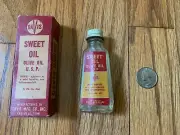 Old Glass Bottle of Sweet Oil.