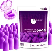 Soft Foam Earplugs 40 Pairs Ear Plugs for Sleeping, Snoring, Work, , Shooting