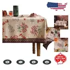 Stylish 67" Square Tablecloth - Heavyweight Floral Design for All Occasions
