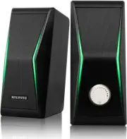 Nylavee Dynamic RGB Light Computer Speakers, HiFi Stereo USB Powered, Bluetooth