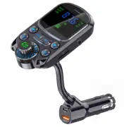 Car Bluetooth FM Transmitter Radio MP3 Wireless Adapter Hands-Free 2Port Charger (for: Daihatsu)