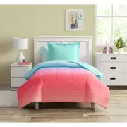 Your Zone 5 Piece Rainbow Ombre Polyester Bedding Set for Girls, Twin multicolor