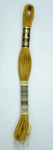 DMC Stranded Cotton #680 Dark Old Gold Hand Embroidery Floss 8m Skein