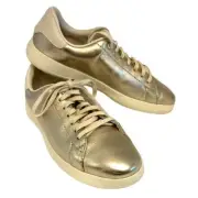 COLE HAHN Women's NEW GrandPro Gold Leather Lace-up Tennis Sneaker | Size US 7.5