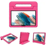 For Samsung Galaxy Tab A8 10.5 SM-X200 2021 kids Case, Kickstand Shockproof Protective Rugged Convertible Handle Stand Light Weight Kids Friendly Cover (Hot Pink)