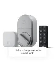 NEW! August Home Smart Lock (Silver) + Connect Wi-Fi Bridge + KEYPAD (Black)
