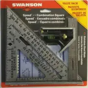 Swanson Tool S0101CB Speed Square Layout Tool with Blue Book and Combination Squ