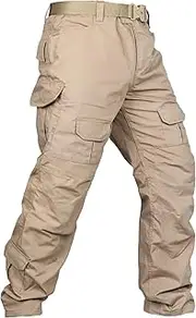 [OCANXUE] Waterproof Tactical Pants for Men with Multi-Pockets Outdoor Hiking Pants Lightweight Ripstop Camo Cargo Work Pants