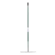 Asphalt Rake 16 Tines with Tubular Handle, Landscape Rake, Rock Rake