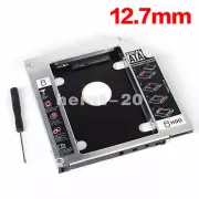 New Universal 12.7mm SATA 2nd SSD Hard Drive Caddy for DVD-ROM CD Optical Bay