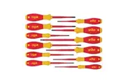 Wiha Softfinish Electric Slimfix Screwdriver Set, 12 Piece (Multi Colour) (One Size)