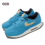 NIKE 休閒鞋 AIR MAX 1 PRM CORDUROY 男鞋 藍 卡其 燈芯絨 波羅海藍 FB8915-400