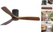 52 Inch Ceiling Fan Without Lights Flush Mount Ceiling Fan with Remote