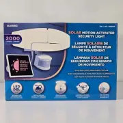 SUNFORCE SOLAR MOTION ACTIVATED SECURITY LIGHT 2000 LUMENS. BRAND NEW IN BOX.
