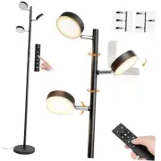 LED Tree Floor Lamp, Dimmable Modern Floor Lamp with Remote & Touch Control, 3