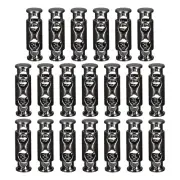 20pcs Double Hole String Cord Locks End Spring Toggle Stopper Black