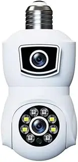 Xunweiad Wireless WiFi 1080P Light Socket Bulb Security Camera Floodlight Night Vision Motion Detection Two-Way Audio 2.4Ghz