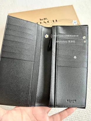 COACH F74978 黑色防刮牛皮 兩折式長夾 西裝夾 折扣款 全新正品 LV M61697款父親節 男朋友 生日禮物