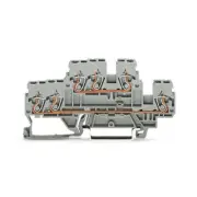 A●5pcs WAGO 870-531 ​3-Conductor Double-Deck Terminal Block 2,50 mm² Gray ​New
