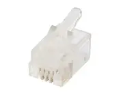 Cabac 0644RSL-C Modular Plug RJ11 4P4C Round Solid UTP ACA Approved 100PK