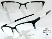 Classy Contemporary Modern Sporty READING EYE GLASSES READERS Black Frame +1.00