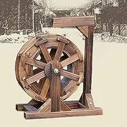 Garden Fountain Outdoor Waterfall Garden Feng Shui Wheel with Bracket for Balcony Terrace Garden Decoration Water Feature (Size : 30cm(11.8inch))