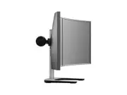 Atdec Freestanding Heavy-Duty Monitor Mount for Single/Dual Screens, Silver