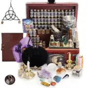 Huge Witchcraft Kit and Apotehcary of Witchcraft Herbs Witch Crystals USA MADE