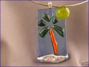 Palm Tree Glass Pendant Which way to the Beach?? WOW!