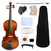 3/4 Handmade Violin 4 String Acoustic Violin For Student Beginners with case bow