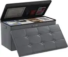DocSafe Storage Ottoman Bench with Lock,Fireproof 30 x 15 x 15 inches, Grey