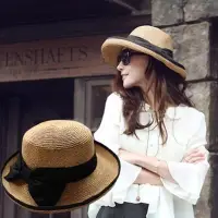 在飛比找Yahoo!奇摩拍賣優惠-日本夏季抗UV遮陽帽 日本草帽 防曬帽 沙灘帽 防曬日本帽子