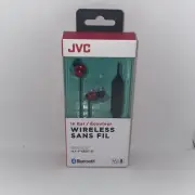JVC Wireless In Ear Bluetooth Headphones Ear Buds Red New In Box HA-FY8BT-R