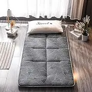 Futon Mattress Thicken, Twin/Full/Queen/King Japanese Floor Mattress Tatami Foldable Sleeping Mattresses Camping Mattress (Color : F, Size : Single(90x200cm))