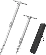 Fologtoo Sand Anchor for Boat, 304 Stainless Steel Screw in Boat Anchor for Shallow Water, 4 Adjustable Size 29.5"-44.5", Retractable Heavy Duty Sand Anchor with Secure Ring&Storage Bag for Kayak/PWC